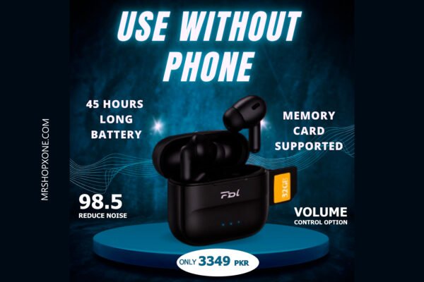 tws30 TWS 30 Ear Buds – Noise Reduction, 45-Hour Battery, Control Buttons & Memory Card Support